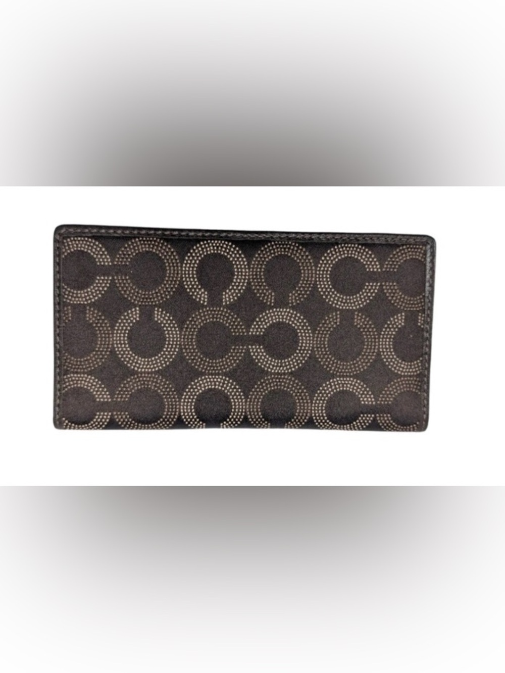 Coach Lilac and Dark Brown Leather Card Sleeve with Gold Foil Logo
